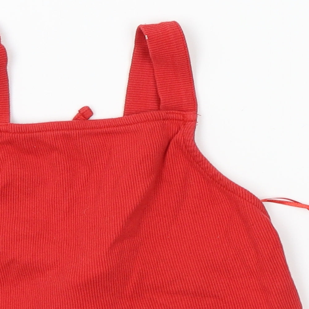 New Look Womens Red   Cropped Tank Size 10