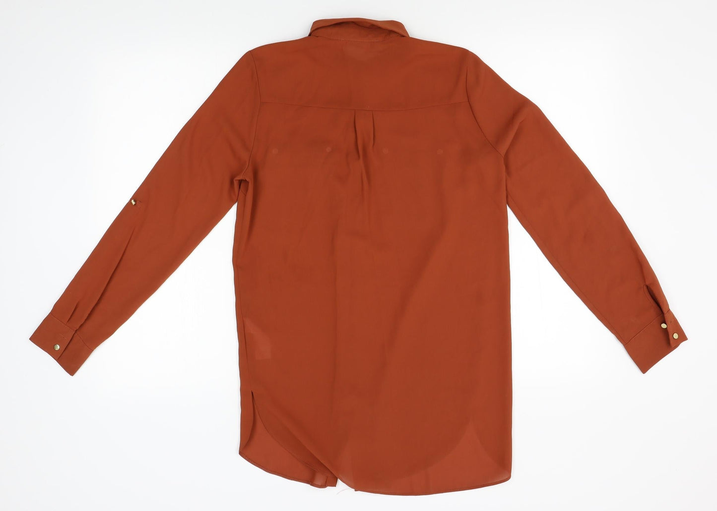Primark Womens Orange   Basic Button-Up Size 6
