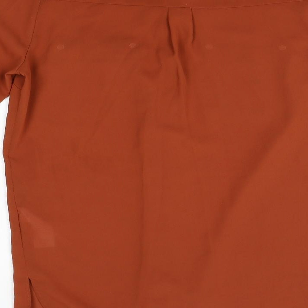 Primark Womens Orange   Basic Button-Up Size 6