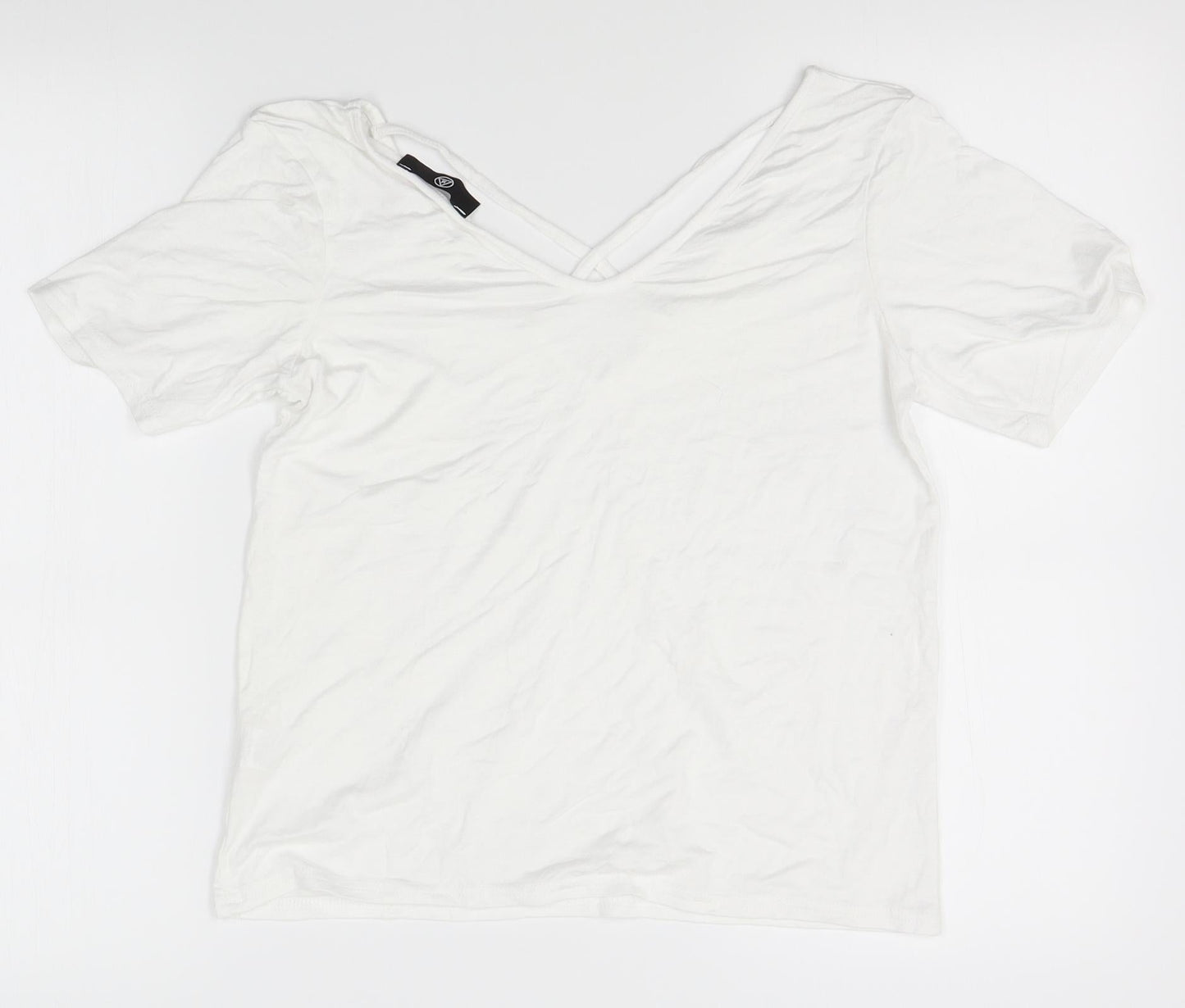 Missguided Womens White   Basic Blouse Size S  - strappy