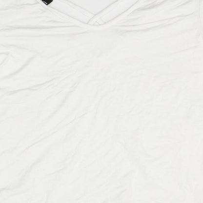 Brand and care label for Missguided women’s white basic blouse, size S, - strappy