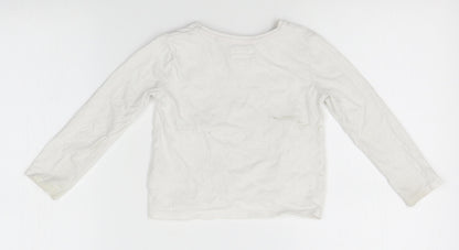 Back view of Tu girls’ white basic t-shirt, size 2-3, years - gardening
