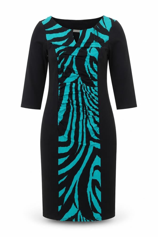 Debenhams Womens Black Geometric  T-Shirt Dress  Size 10