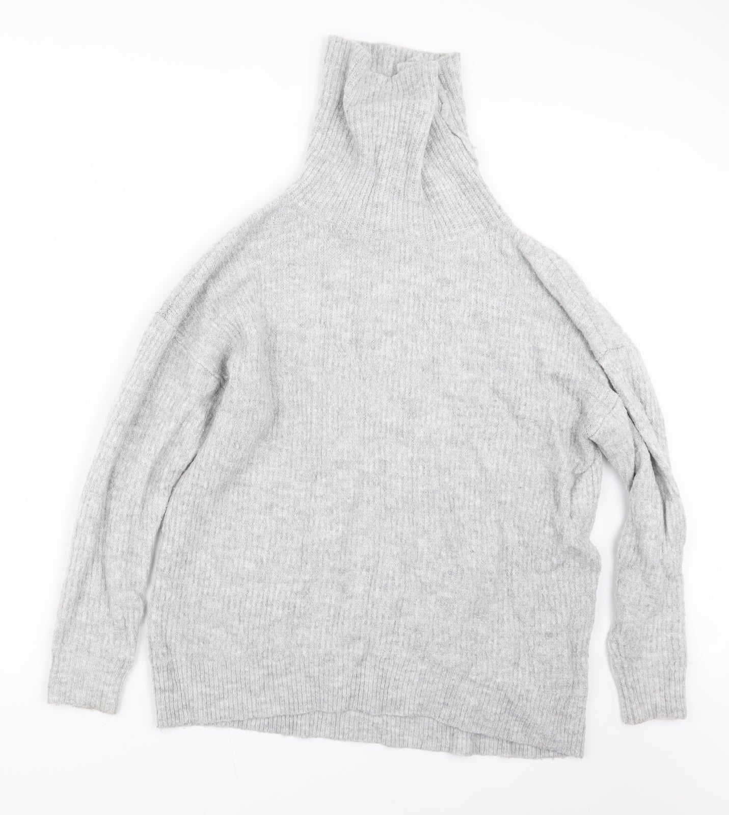 New Look Womens Grey  Knit Pullover Jumper Size M