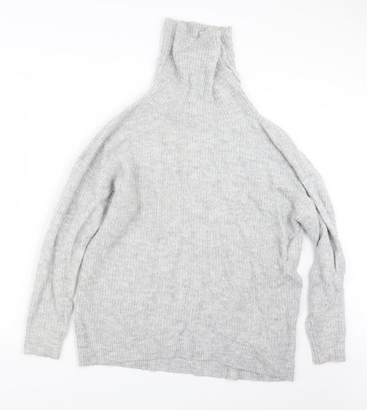 New Look Womens Grey  Knit Pullover Jumper Size M