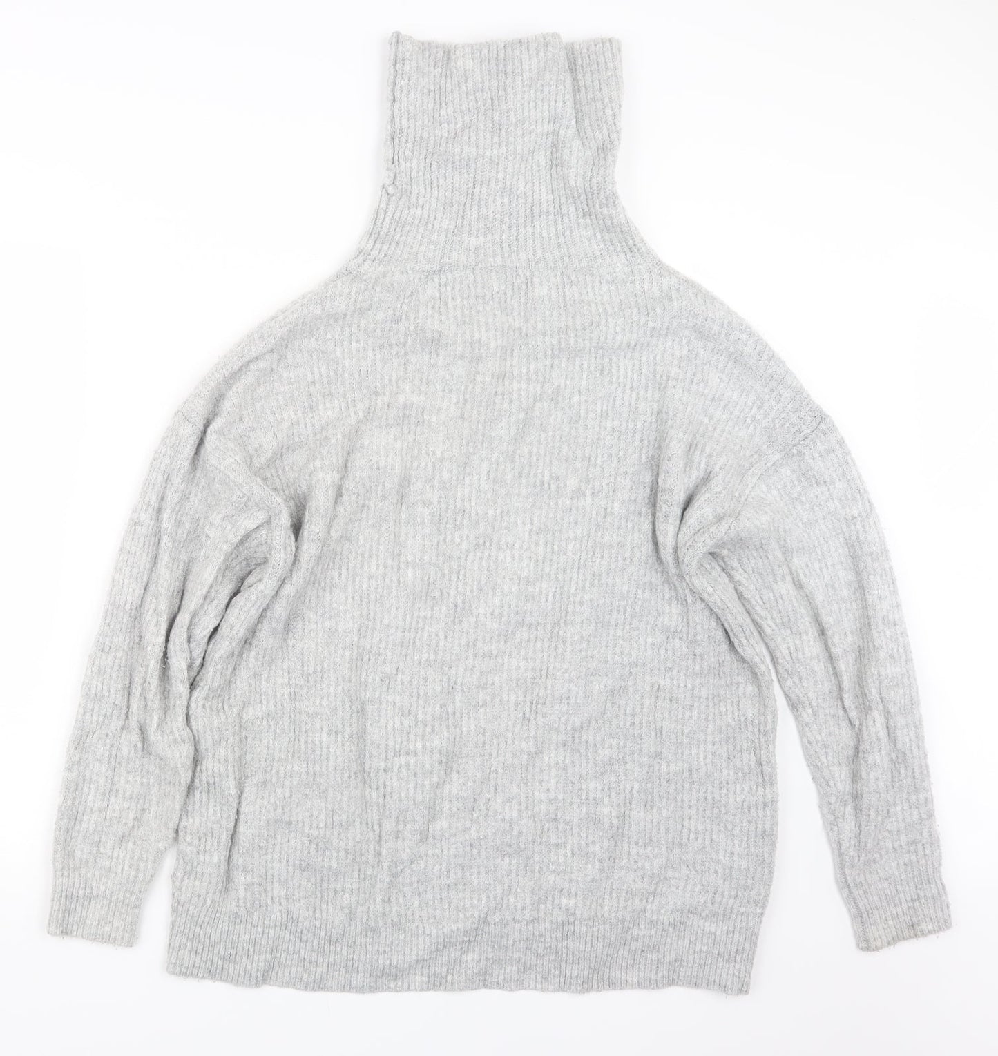 New Look Womens Grey  Knit Pullover Jumper Size M