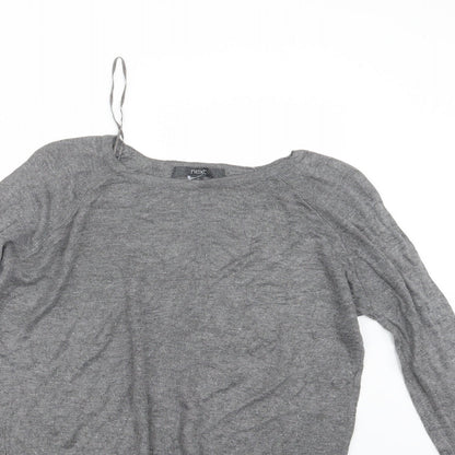 Next Womens Grey  Knit Pullover Jumper Size 10