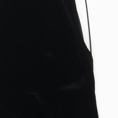 Close-up detail of Missguided women’s black mini, size UK 8