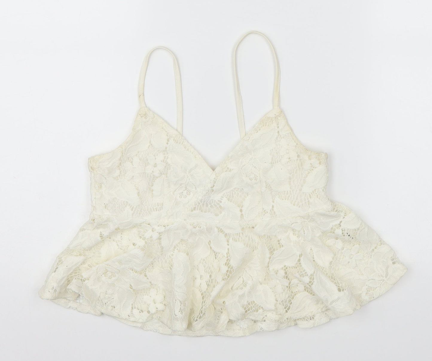 Wyldr Womens Ivory  Lace Basic Tank Size S