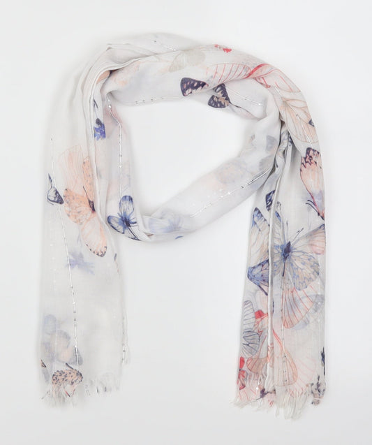 F&F Womens White    Scarf   - Butterflies