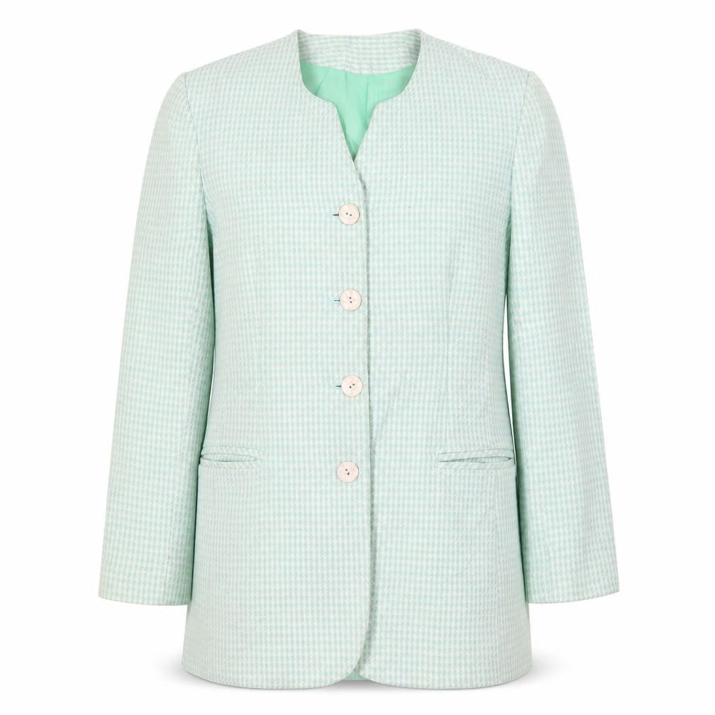 Klass Womens Green Geometric  Jacket  Size 10