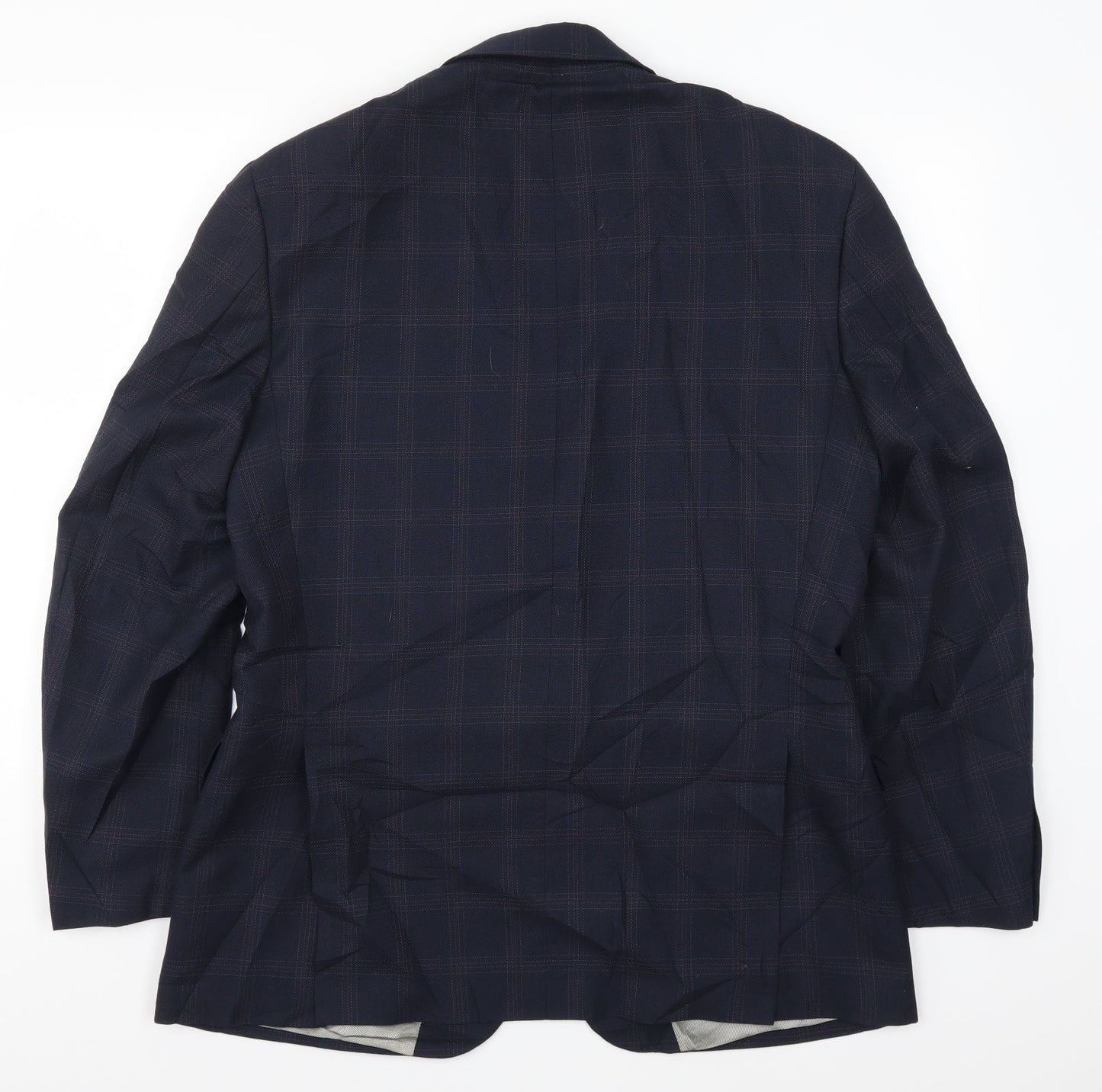 Gurteen Mens Blue Check  Jacket Suit Jacket Size 40