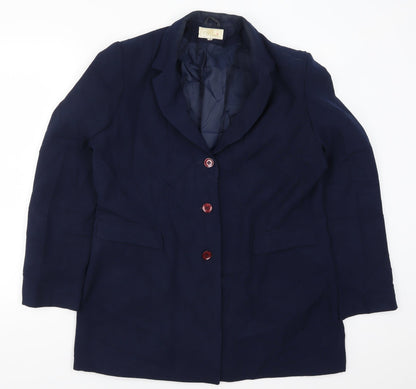 Perrie Womens Blue   Jacket Suit Jacket Size 16
