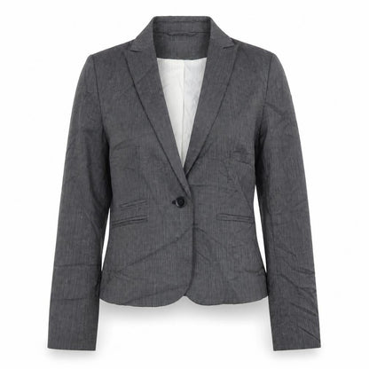 H&M Womens Grey   Jacket Suit Jacket Size 8