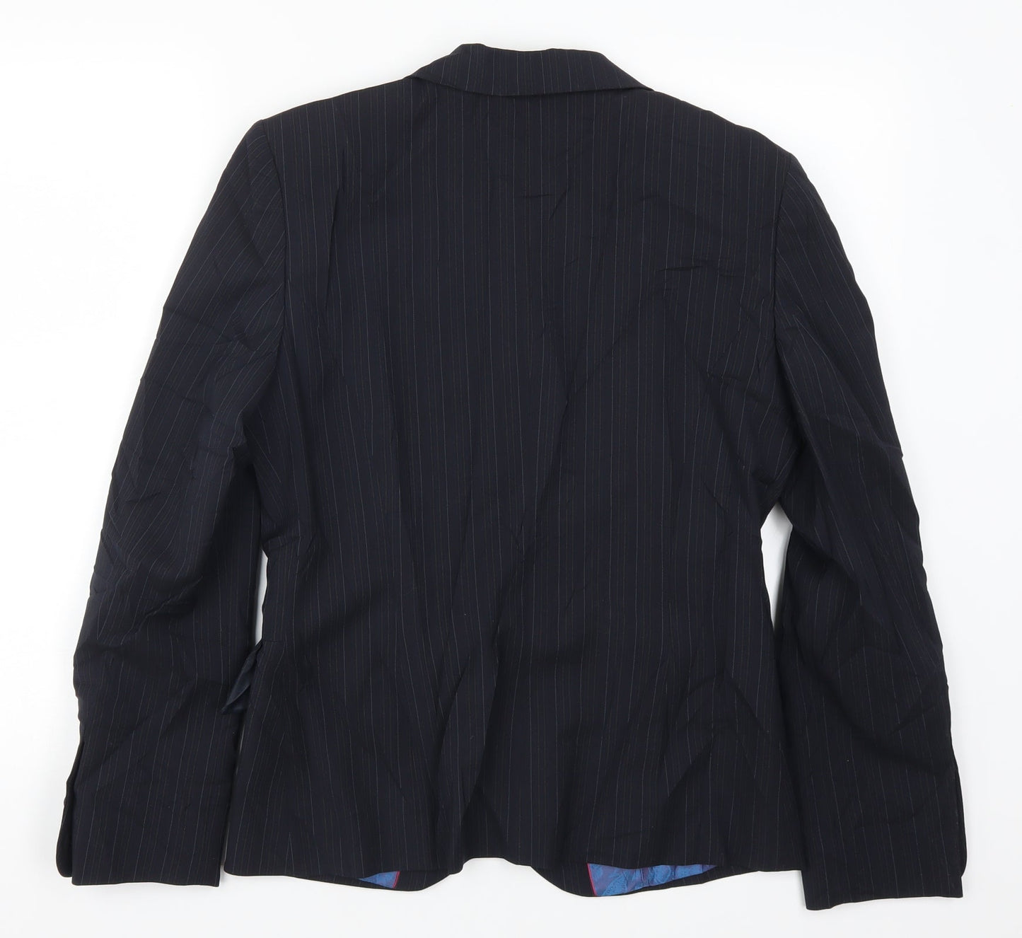 Wardrobes Womens Blue Striped  Jacket Suit Jacket Size 10