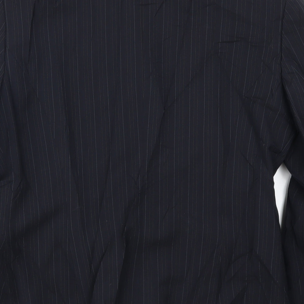 Wardrobes Womens Blue Striped  Jacket Suit Jacket Size 10