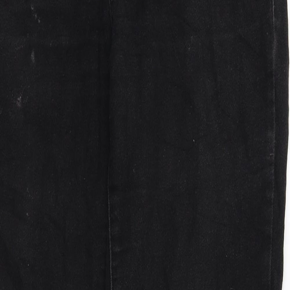 FOREVER 21 Womens Black  Denim Skinny Jeans Size 12 L28 in