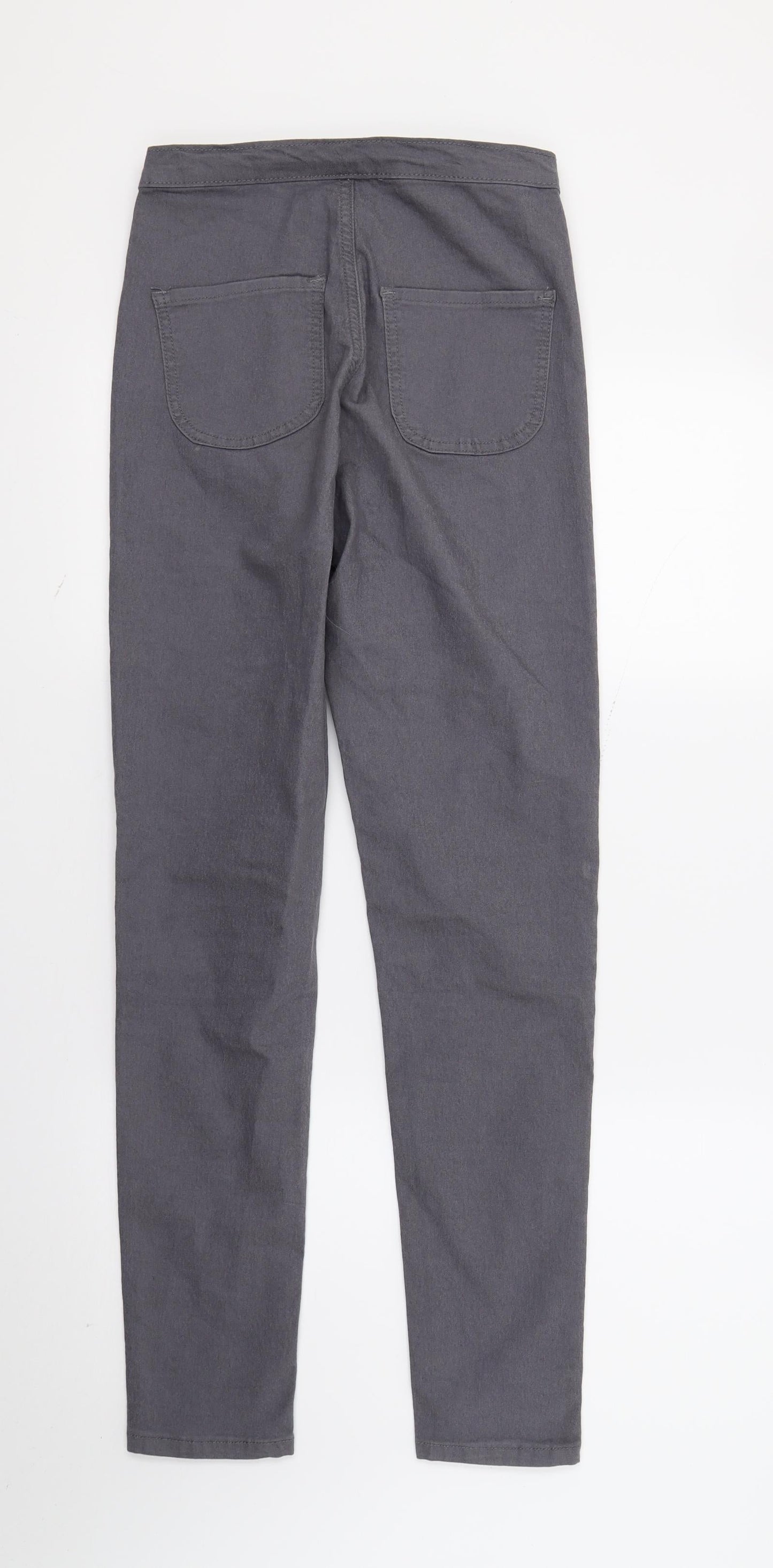 PRETTYLITTLETHING Womens Grey  Denim Skinny Jeans Size 8 L28 in