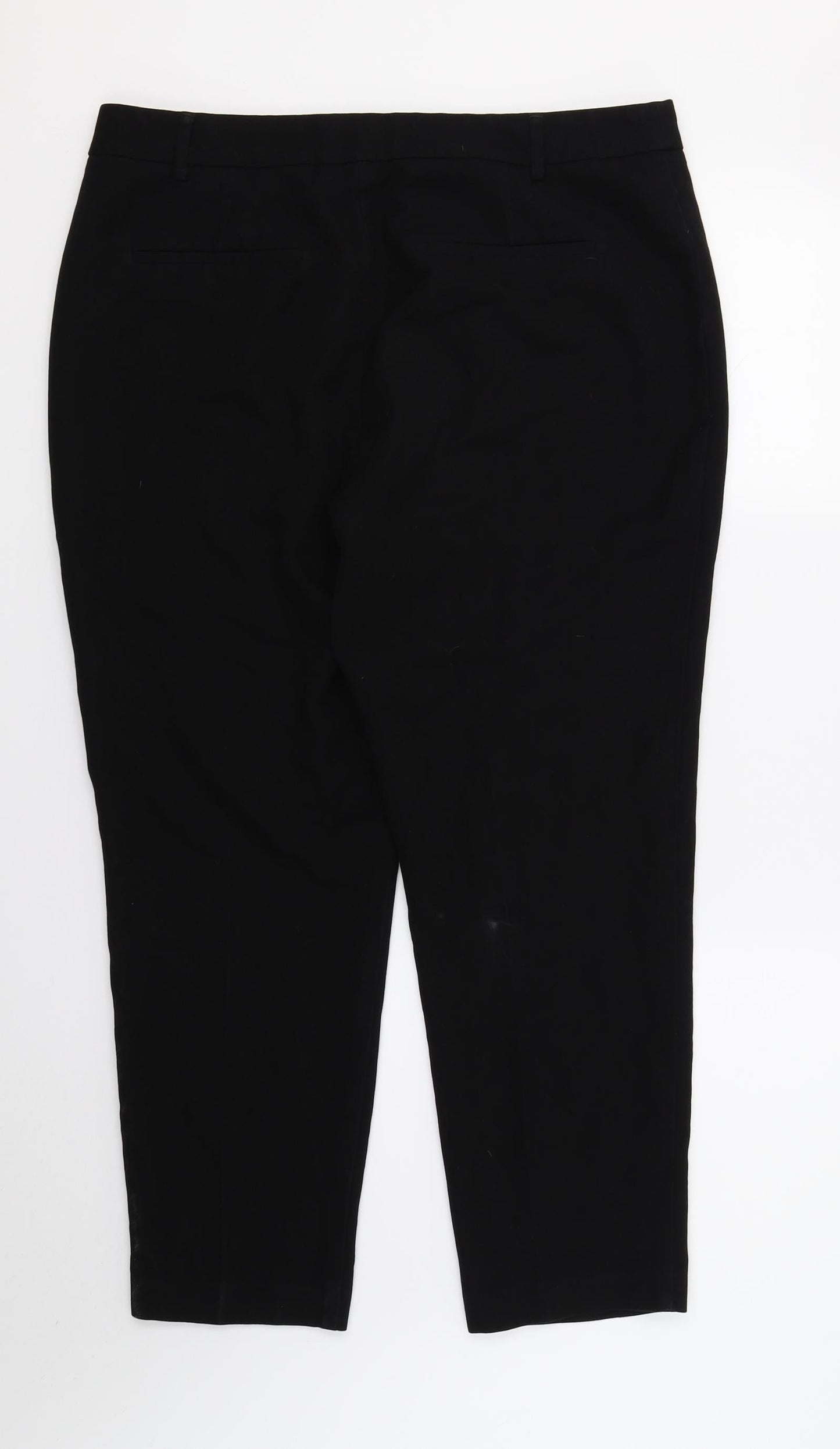 Papaya Womens Black   Trousers  Size 14 L26 in