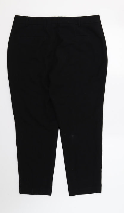 Back view of Papaya women’s black trousers, size UK 14, 26-inch leg