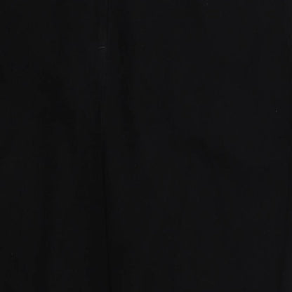 Close-up detail of Papaya women’s black trousers, size UK 14, 26-inch leg
