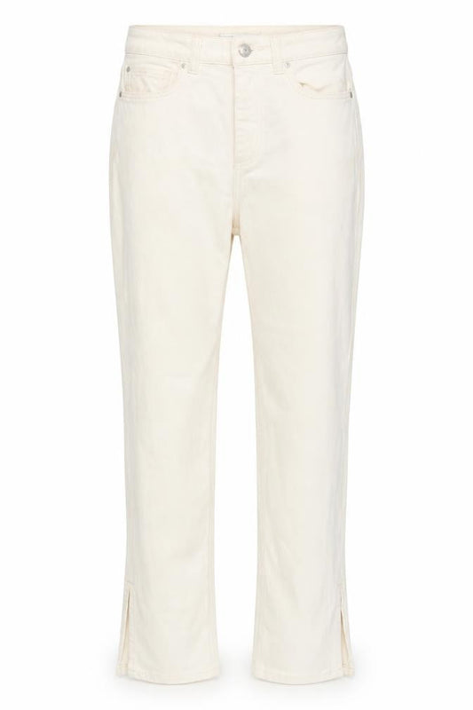 DenimCo Womens Ivory  Denim Straight Jeans Size 8 L30 in