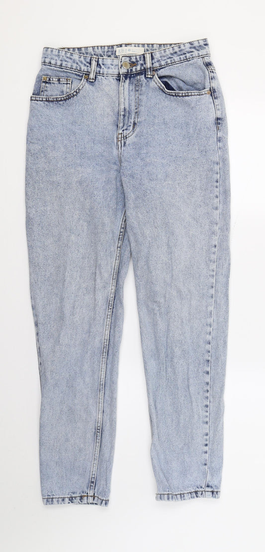 DenimCo Womens Blue  Denim Straight Jeans Size 8 L26.5 in