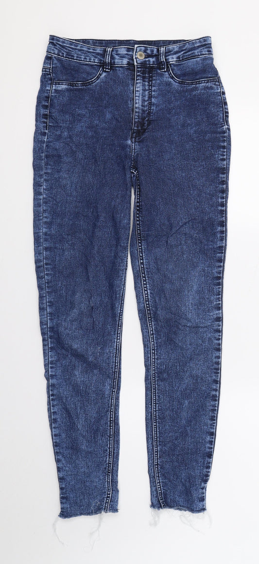 H&M Womens Blue  Denim Skinny Jeans Size 10 L27 in