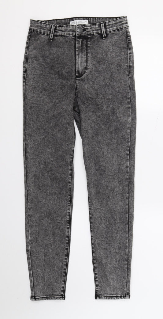 DenimCo Womens Grey  Denim Skinny Jeans Size 10 L26 in