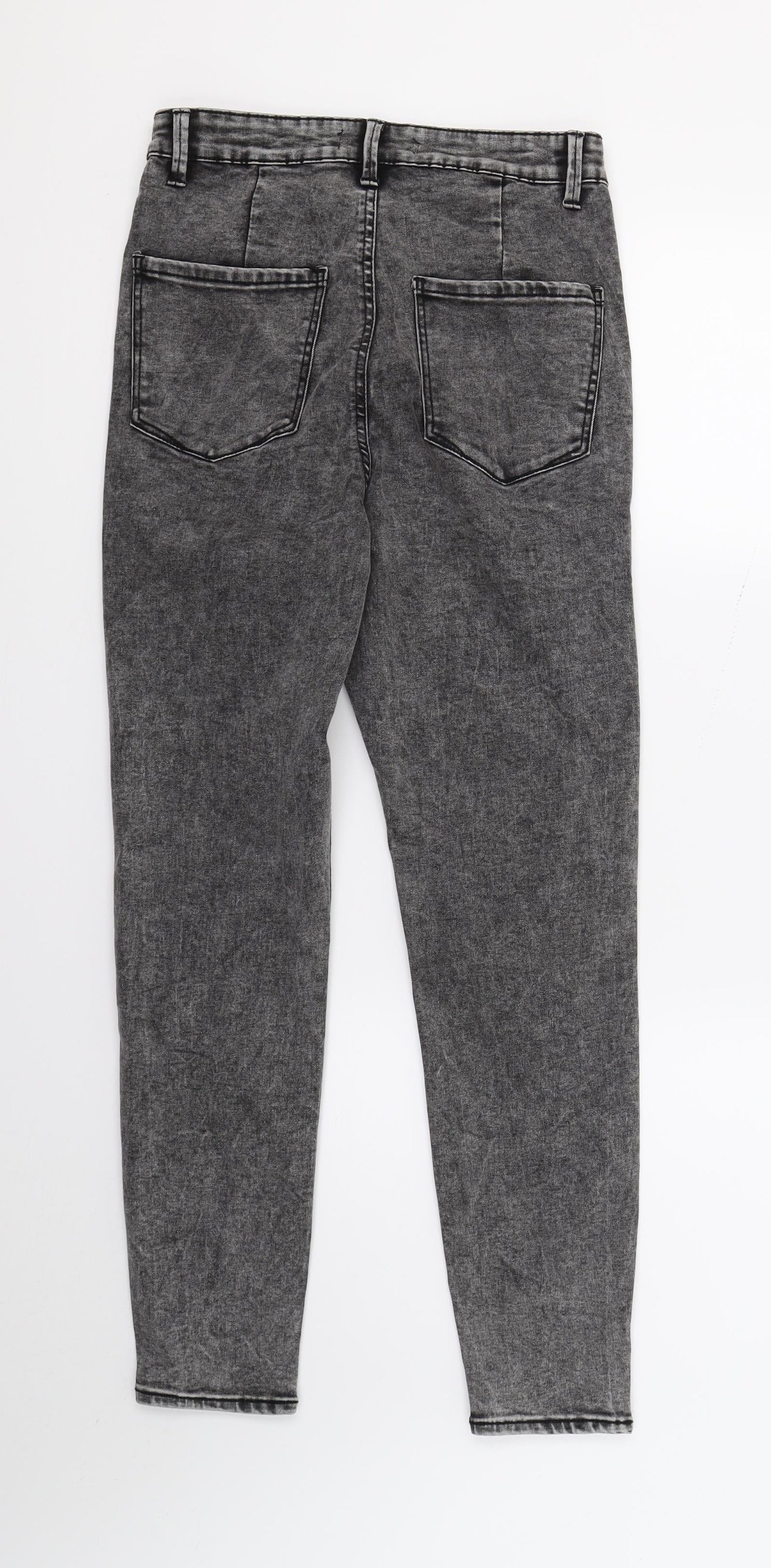 DenimCo Womens Grey  Denim Skinny Jeans Size 10 L26 in