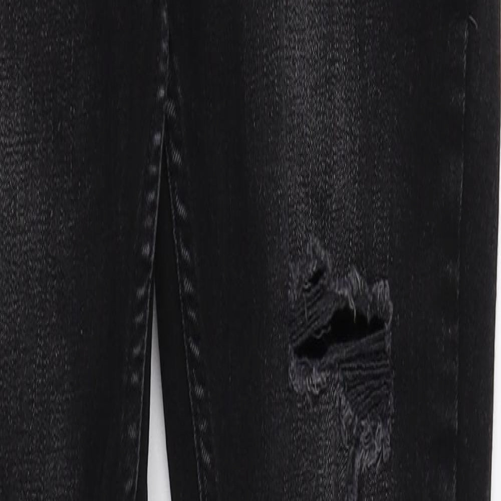 DenimCo Womens Black  Denim Skinny Jeans Size 6 L27 in