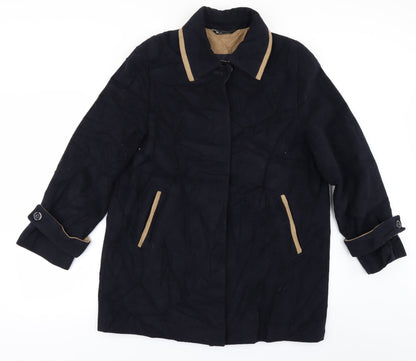 BHS Womens Blue   Overcoat Coat Size 16