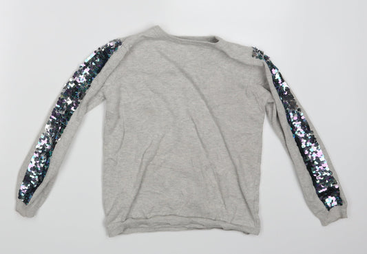 Primark Girls Grey   Pullover Sweatshirt Size 8-9 Years