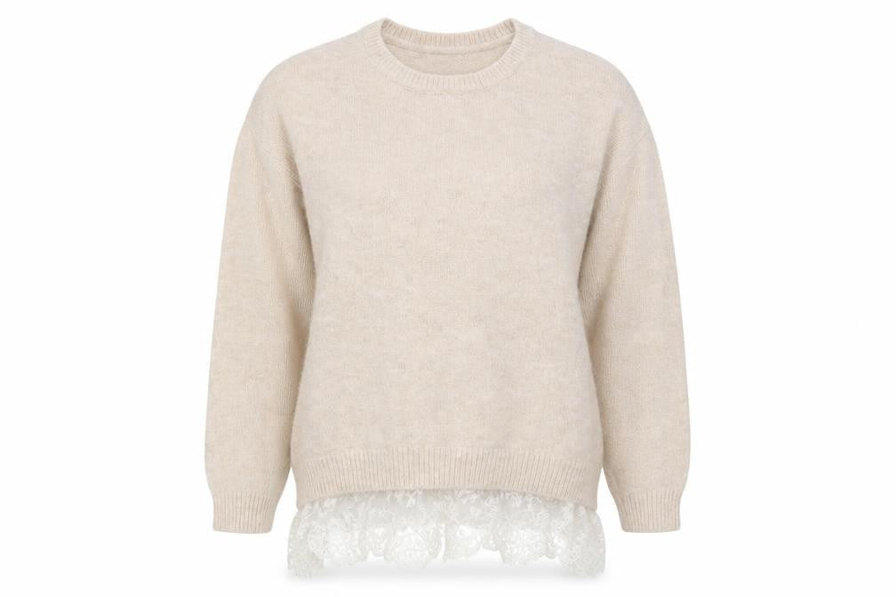 Atmosphere Womens Beige Floral  Pullover Jumper Size 10
