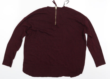 Preloved H&M Womens Purple   Pullover Sweatshirt Size M - Back