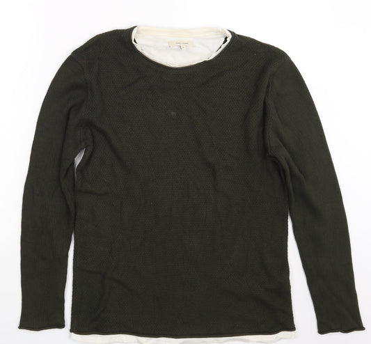 River Island Mens Green   Pullover Sweatshirt Size M