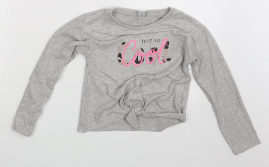 TU Girls Grey   Pullover T-Shirt Size 5 Years
