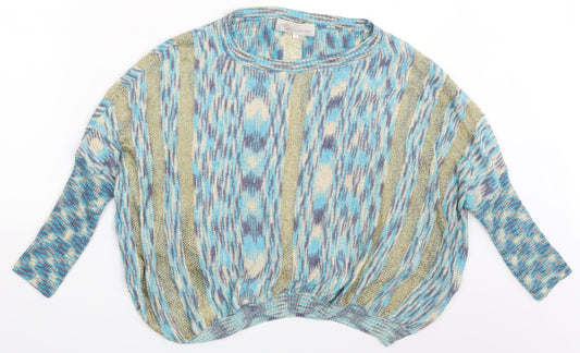 CAMEO ROSE Womens Multicoloured Striped  Pullover Jumper Size S