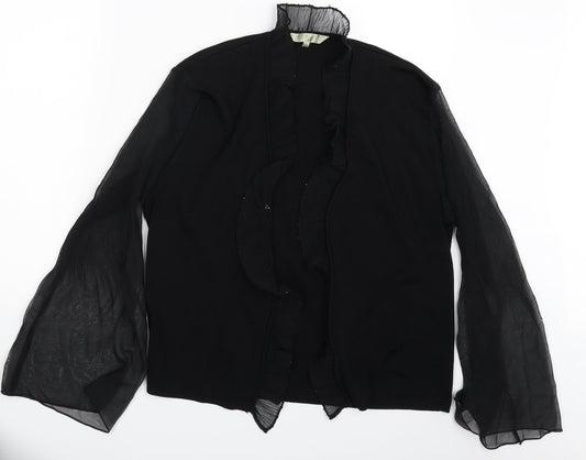 Viz-A-Viz Womens Black   Cardigan Jumper Size L
