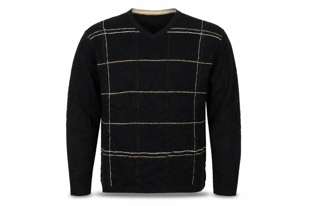 NEXT Mens Black Check  Pullover Sweatshirt Size M
