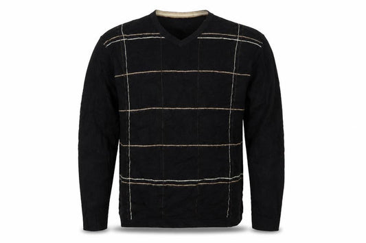 Next Mens Black Check  Pullover Sweatshirt Size M