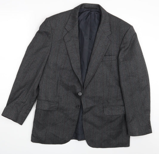 Westbury Mens Grey Check  Jacket Suit Jacket Size S