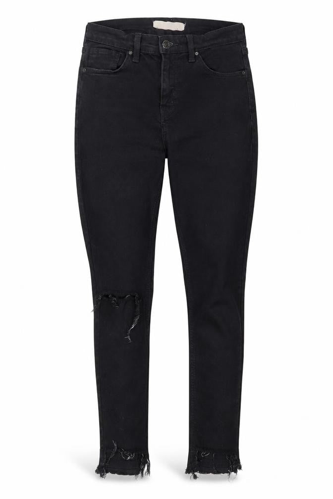 Topshop Womens Black  Denim Skinny Jeans Size 28 in L32 in