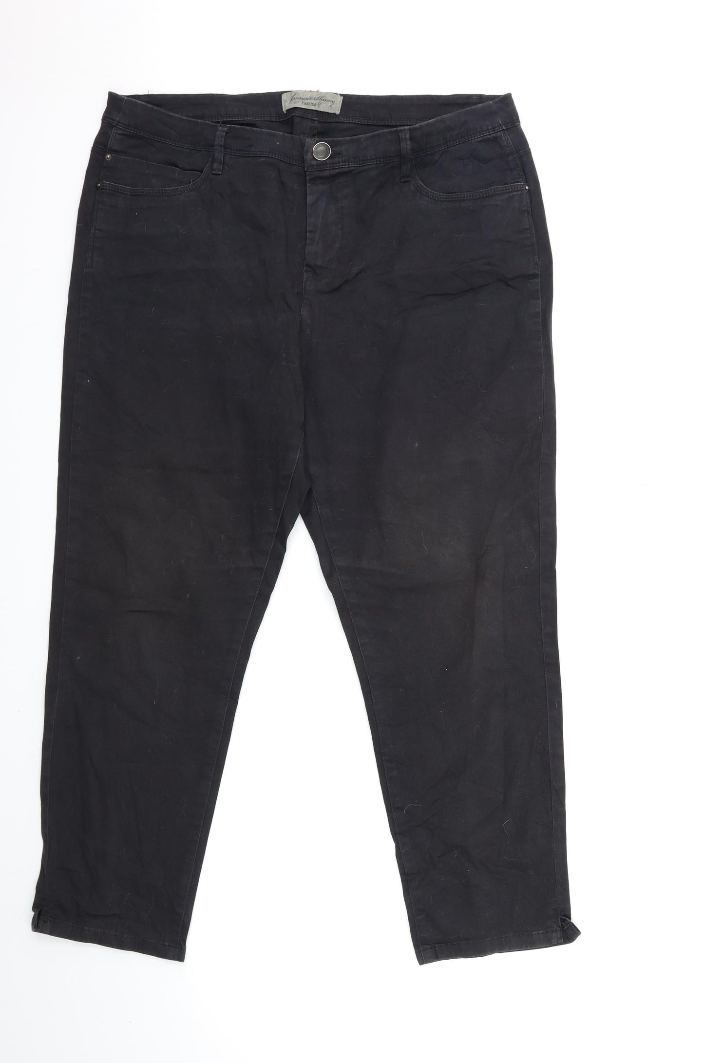 Yessica Womens Black  Denim Skinny Jeans Size 36 in L28 in