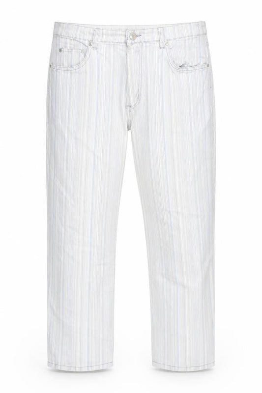 Stooker Womens Blue Striped Denim Straight Jeans Size 32 in L28 in