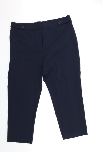 Capsule Womens Blue Striped Trousers Size 20 L28 in