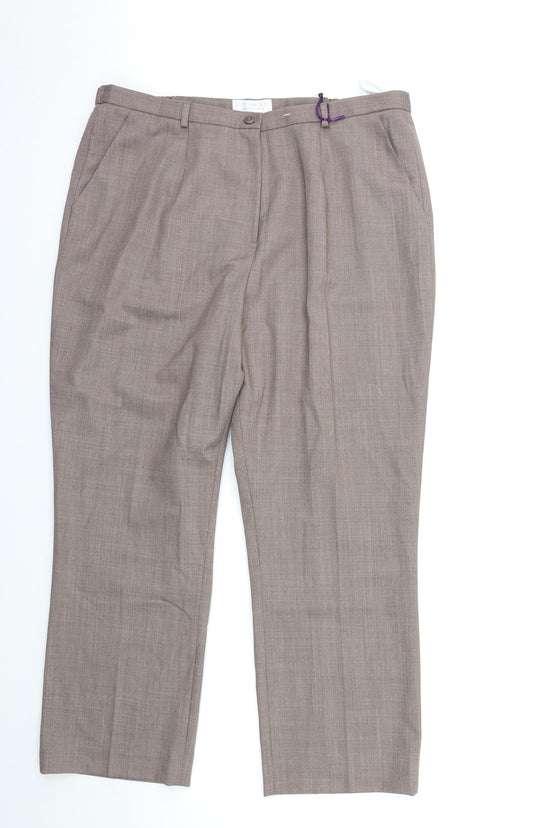 COSTWOLD COLLECTIONS Womens Brown   Trousers  Size 20 L28 in