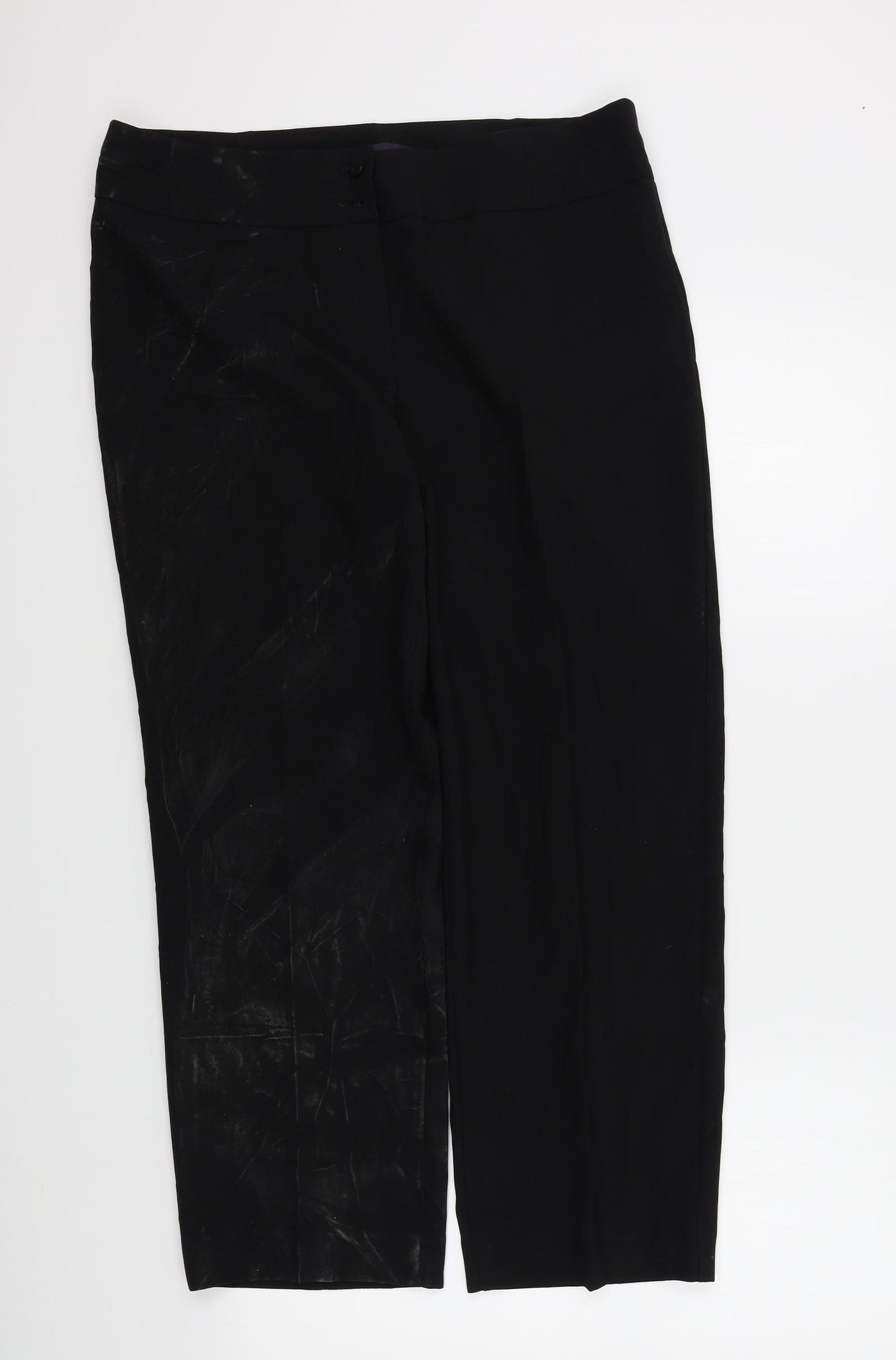M&S Womens Black   Trousers  Size 14 L26 in