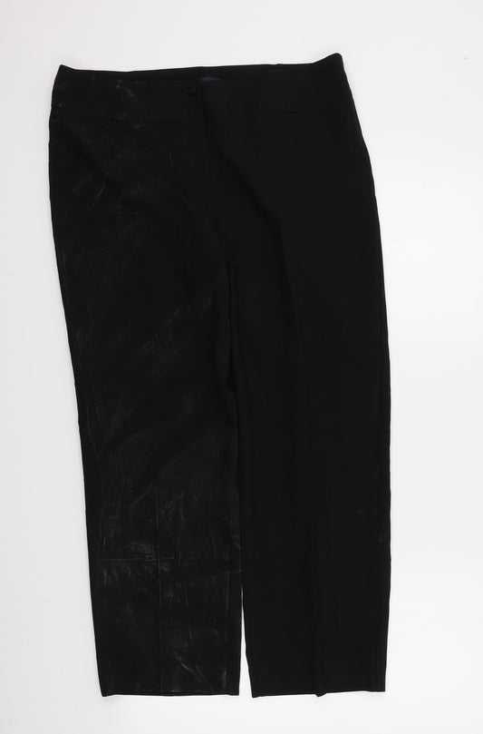 M&S Womens Black   Trousers  Size 14 L26 in