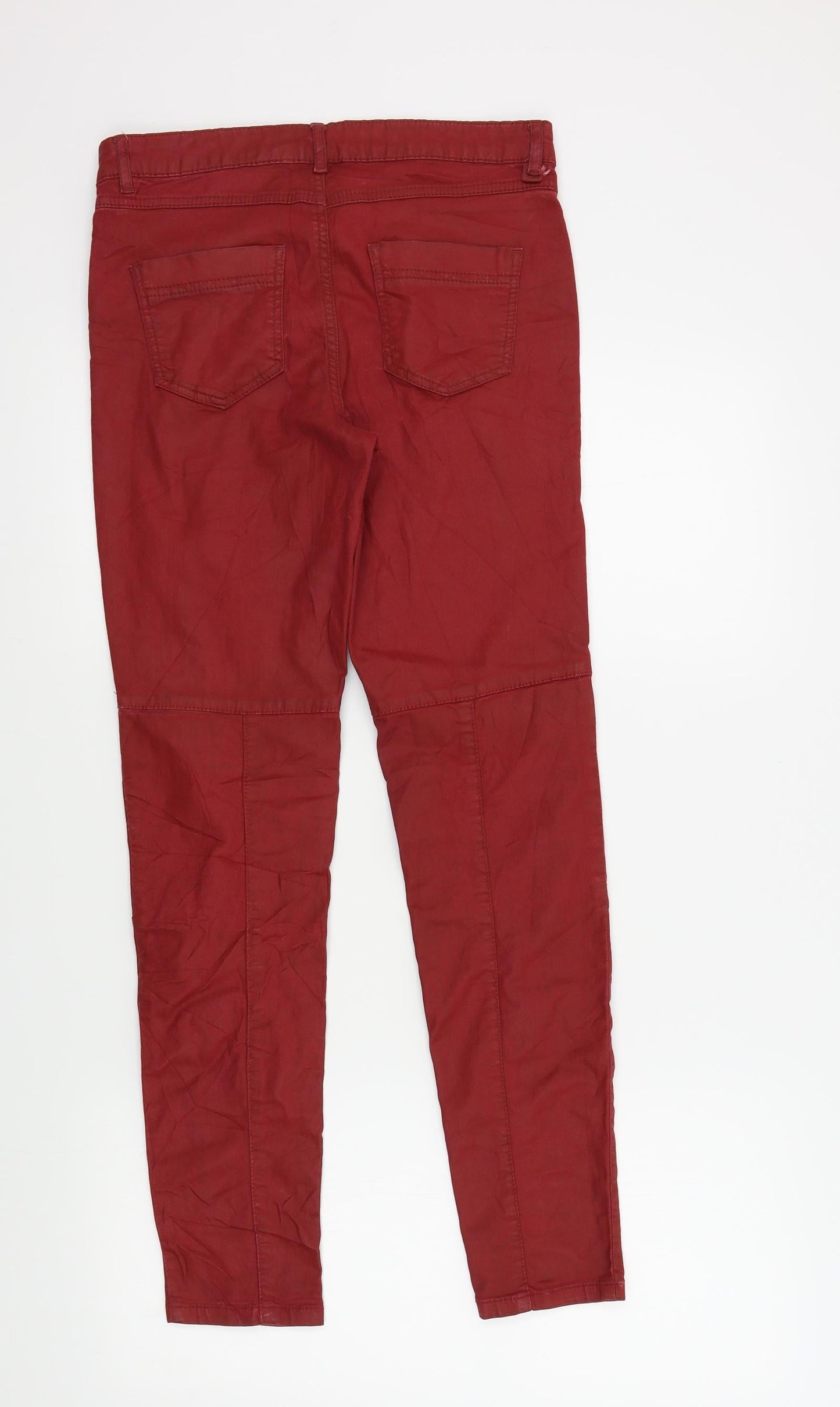 Topshop Womens Red   Trousers  Size 10 L28 in